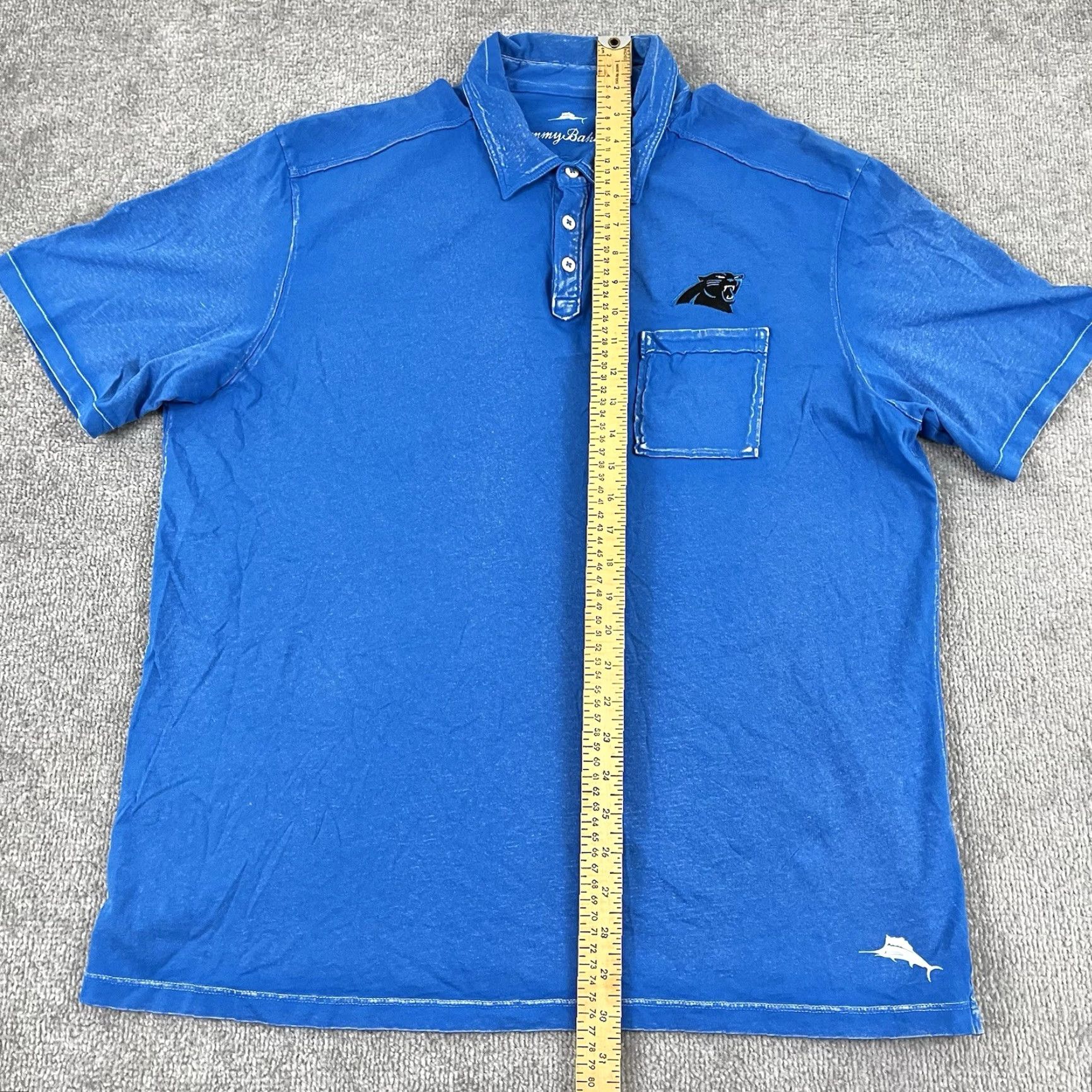 Tommy Bahama Tommy Bahama Polo Shirt Mens Large Washed Blue Carolina Panthers NFL Golf Casual Size US L / EU 52-54 / 3 - 5 Thumbnail