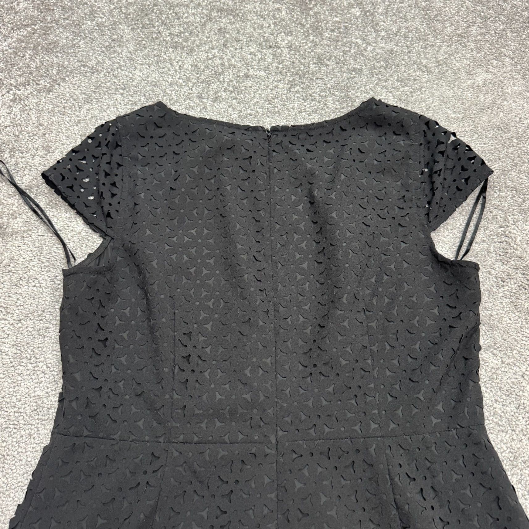 J.Crew J.Crew Dress Women 12 Black Knee Length Cap Sleeve Sheath Lacer Cut Classic Work Size XL / US 12-14 / IT 48-50 - 3 Thumbnail