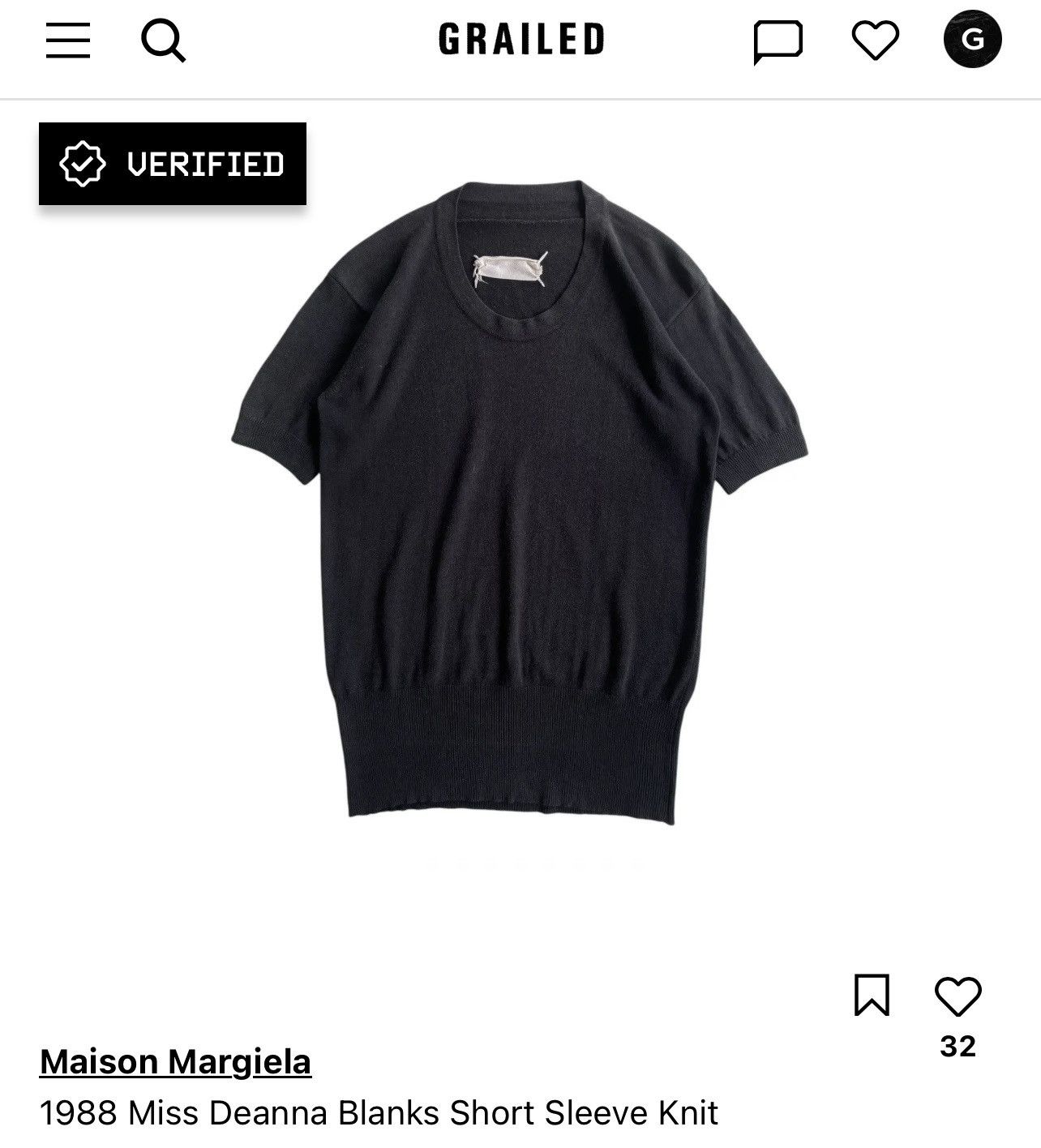 Maison Margiela 1988 Miss Deanna Blanks Short Sleeve Knit Size M / US 6-8 / IT 42-44 - 10 Thumbnail