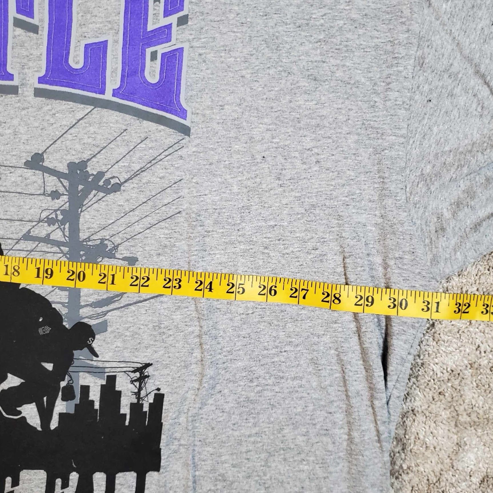 J Brand VINTAGE 6XL Iced Out United We Hustle Tee Shirt Mens Gray Short Sleeve Crew Neck Hip Hop Street Wear Cars 2000s Size US XXL / EU 58 / 5 - 4 Thumbnail