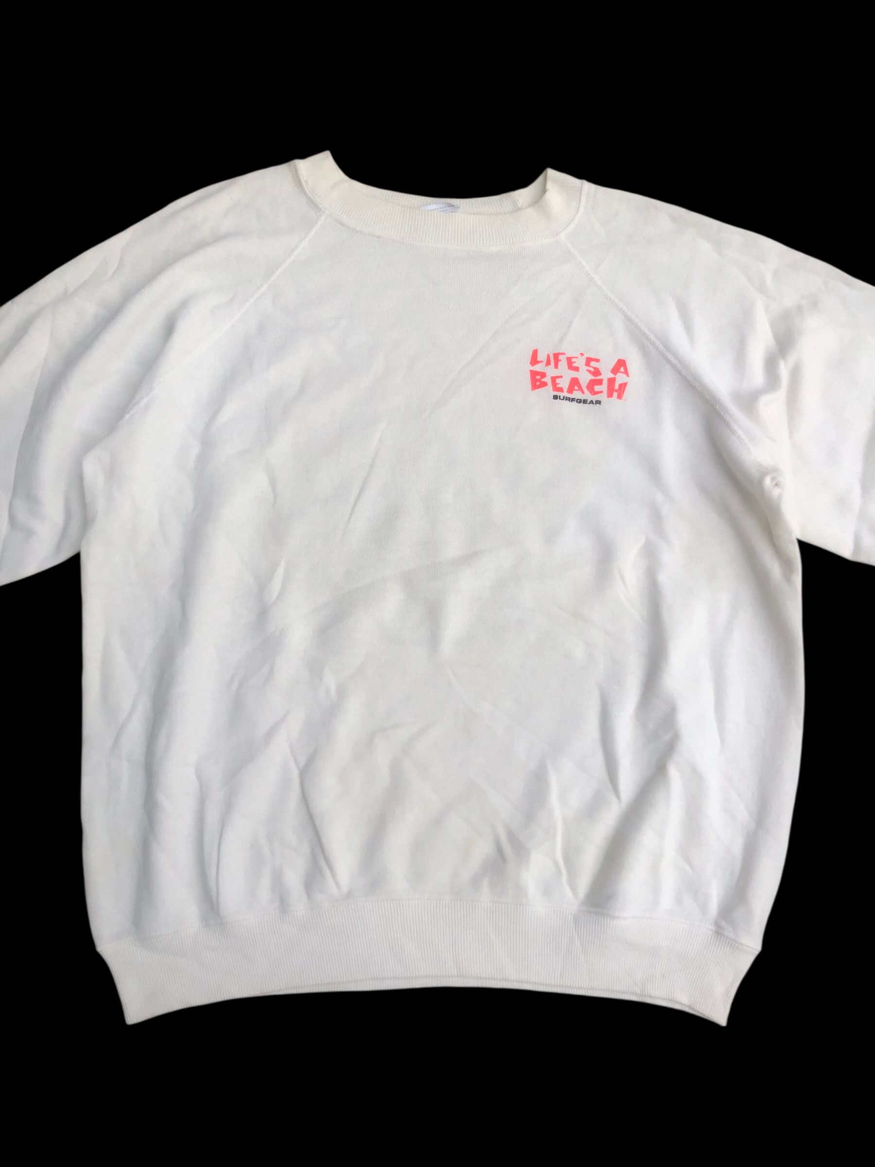 Life's a Beach 🔥Vintage 80s LIFE'S A BEACH Surfgear BBC Hanes Sweatshirt Size US L / EU 52-54 / 3 - 3 Thumbnail
