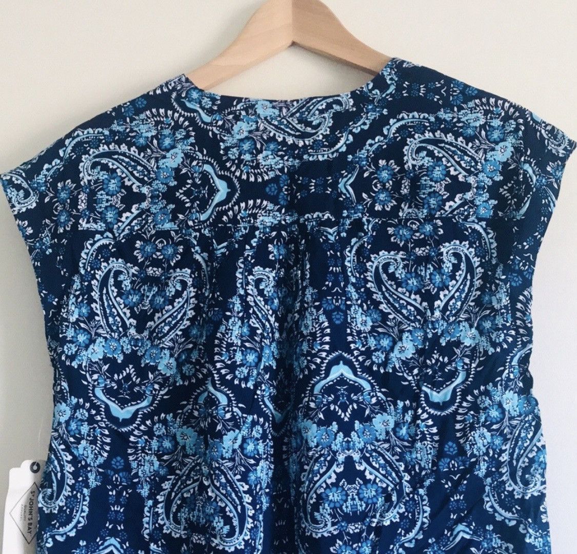St. Johns Bay ST. JOHNS BAY FLORAL PAISLEY TASSEL CUTOUT BLOUSE TOP SHIRT Size S / US 4 / IT 40 - 6 Thumbnail