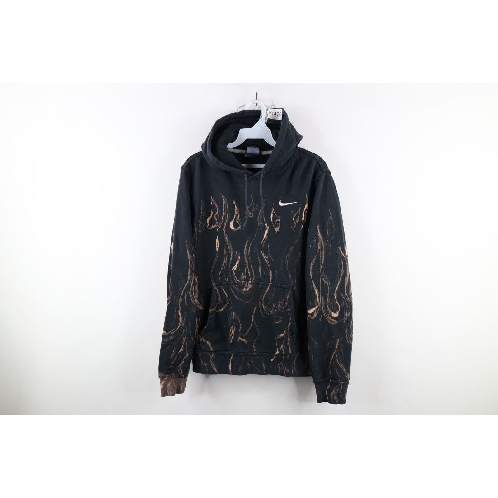 Vintage Nike Travis Scott Mini Swoosh Fire Flames Hoodie