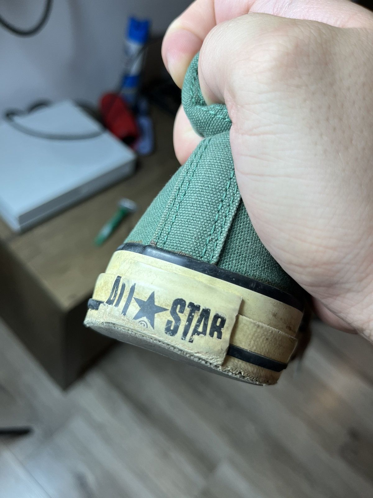 Converse Vintage Converse Chuck 70 High Washed Green Trashed 90s y2k Size US 9 / EU 42 - 19 Thumbnail