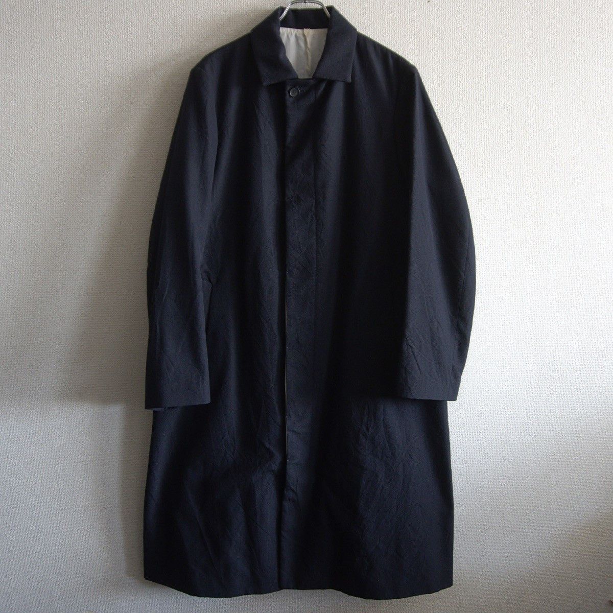 Bergfabel Bergfabel Wool Linen Balmacaan Coat Black Size 48 Size US M / EU 48-50 / 2 - 1 Thumbnail