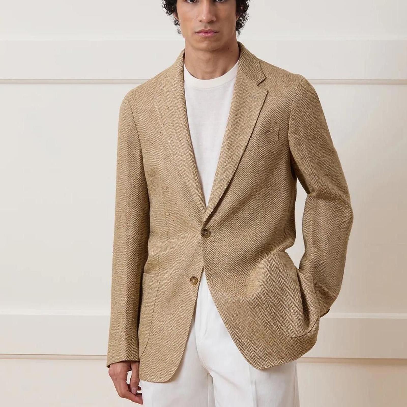 Todd Snyder Todd Snyder ITALIAN SILK-LINEN HERRINGBONE SPORT COAT Size US M / EU 48-50 / 2 - 1 Thumbnail