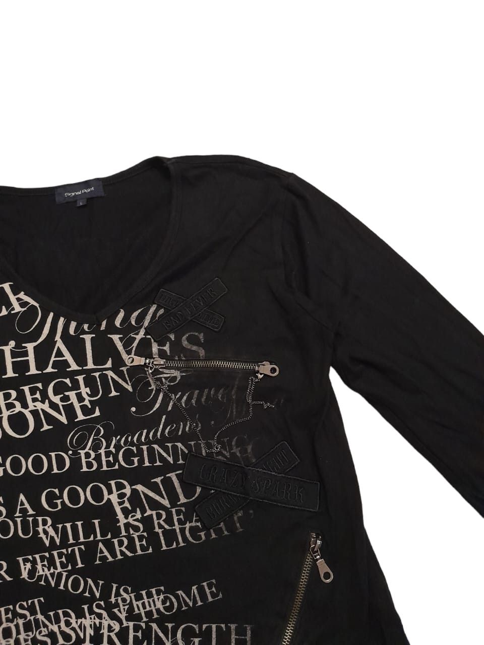 Japanese Brand × Seditionaries Signal Point Punk Zipper Poem Long Shirt (F9) Size US L / EU 52-54 / 3 - 2 Thumbnail