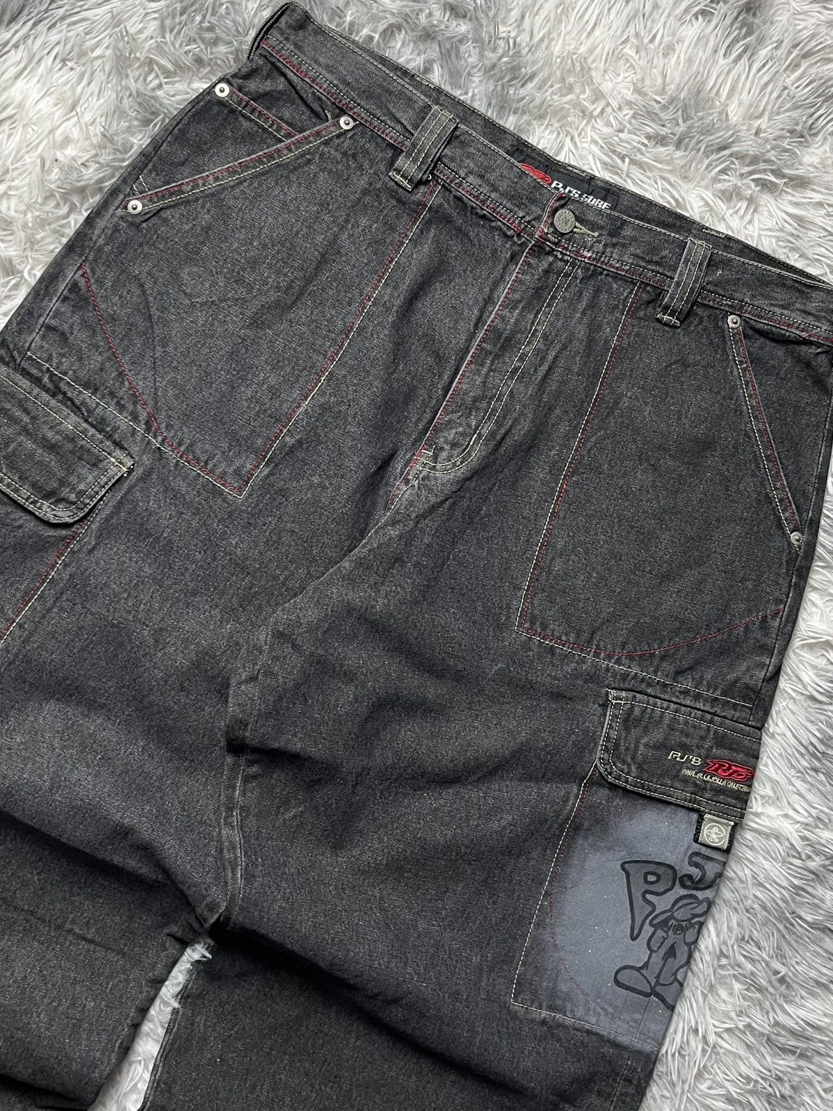 JNCO Vintage Pj’s surf cargo jeans black Size US 36 / EU 52 - 5 Thumbnail