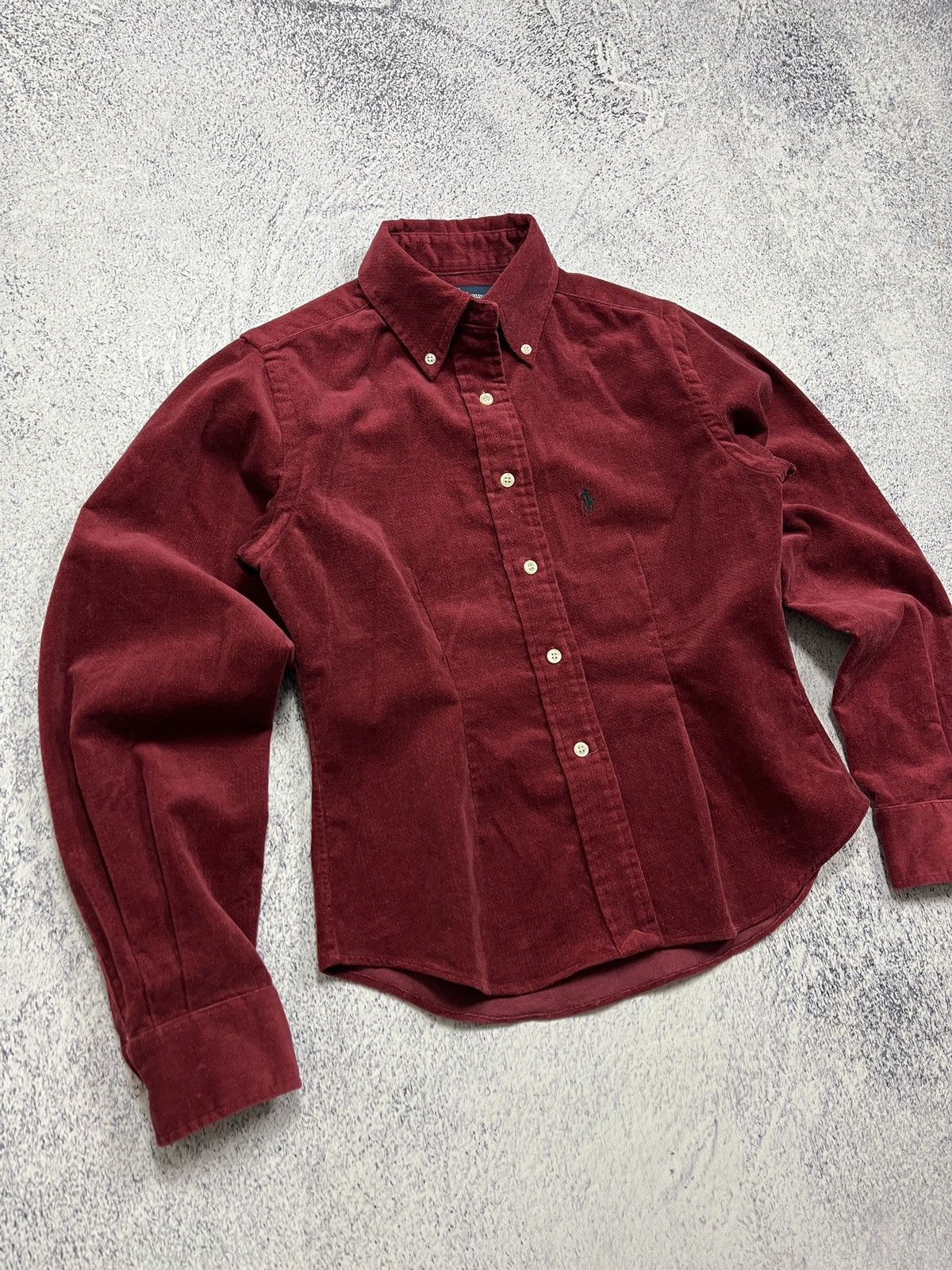 Polo Ralph Lauren × Vintage 🔥 Vintage Polo Ralph Lauren Velour Cropped Jacket Luxury Y2k Size S / US 4 / IT 40 - 4 Thumbnail