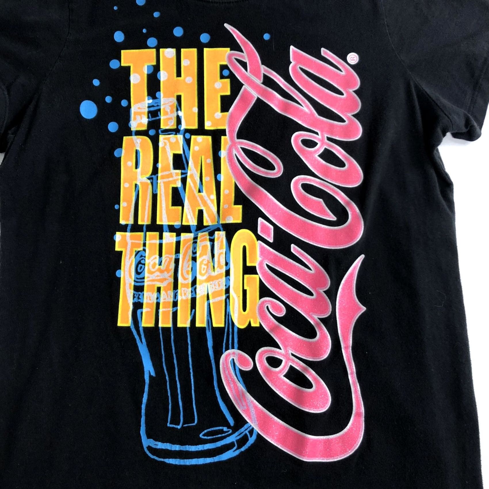 Vintage Coca-Cola Shirt Womens 1x Black Women Size Graphic Short Sleeve O14 Size XL / US 12-14 / IT 48-50 - 2 Thumbnail