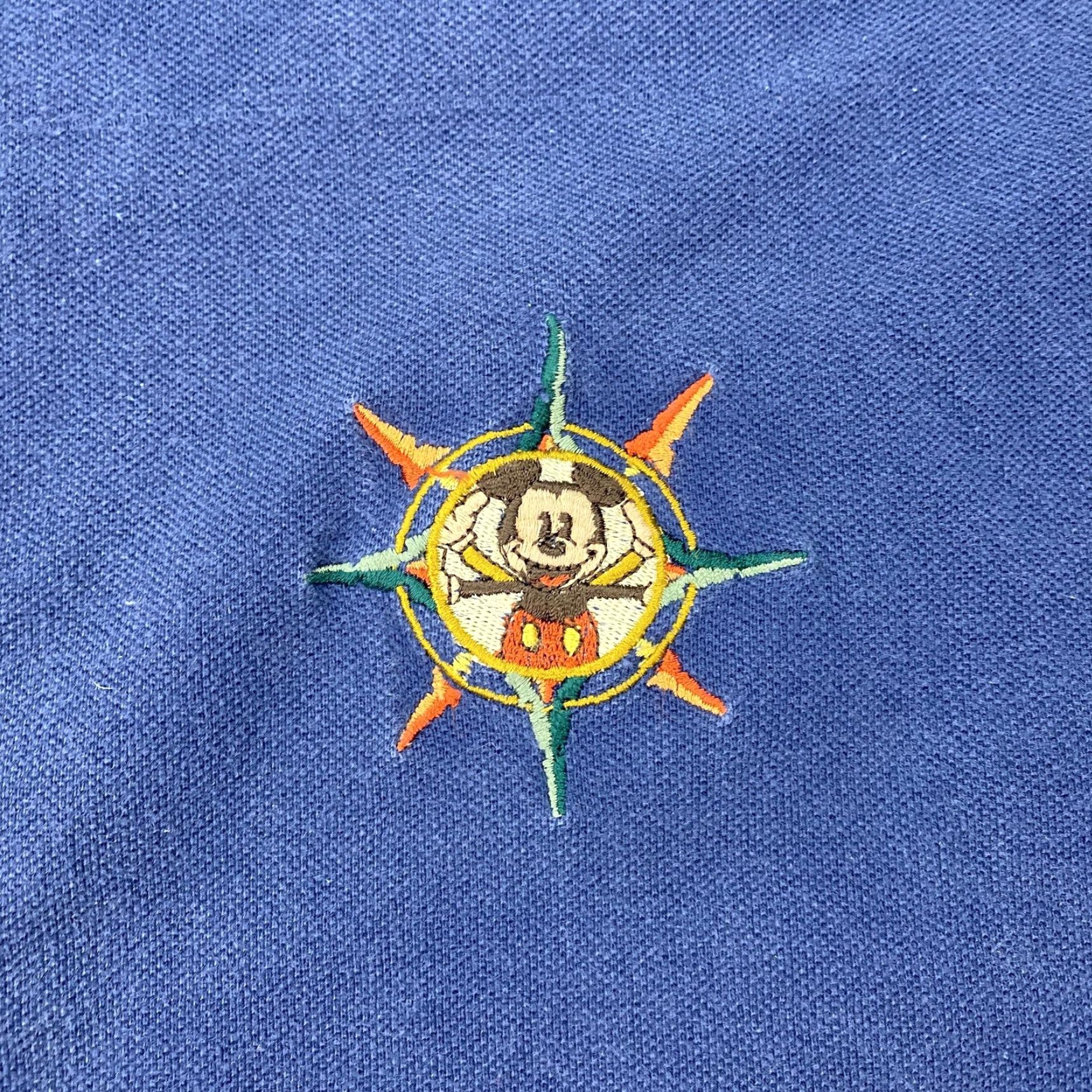Disney VINTAGE Disney Walt Disney World Polo Shirt Mens Large Blue Mickey Compass Nautical Size US L / EU 52-54 / 3 - 4 Thumbnail