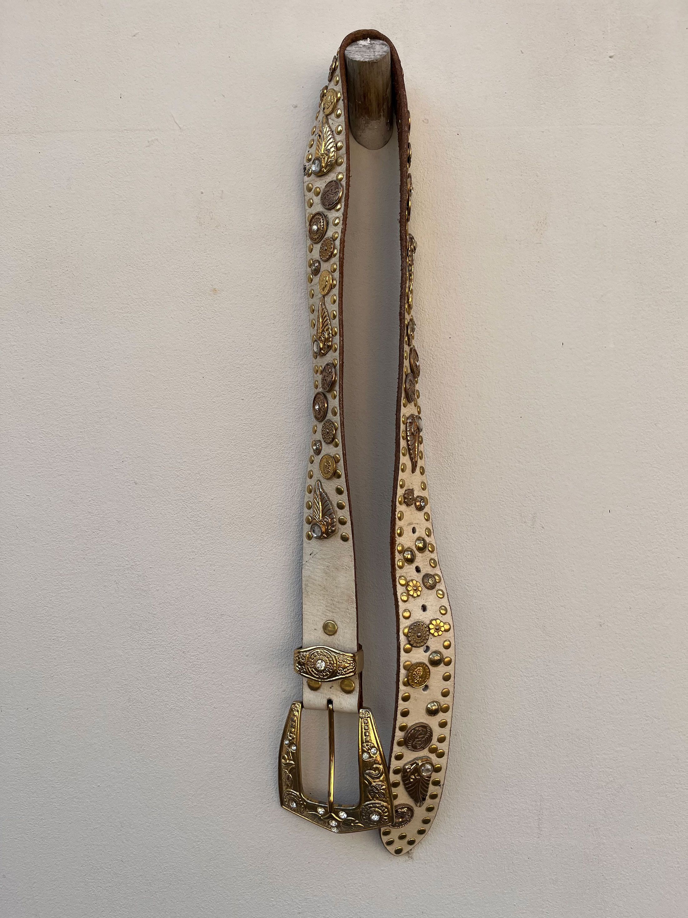 Other Leather Craft Studded Craving Goros Style Belt Size 34 - 1 Thumbnail