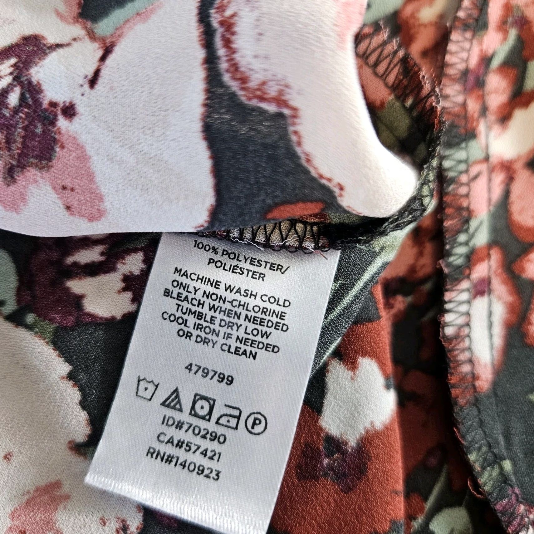 Loft VINTAGE Ann Taylor LOFT Womens Top Sz Small Green Pink Floral Bell Sleeves Size S / US 4 / IT 40 - 4 Thumbnail