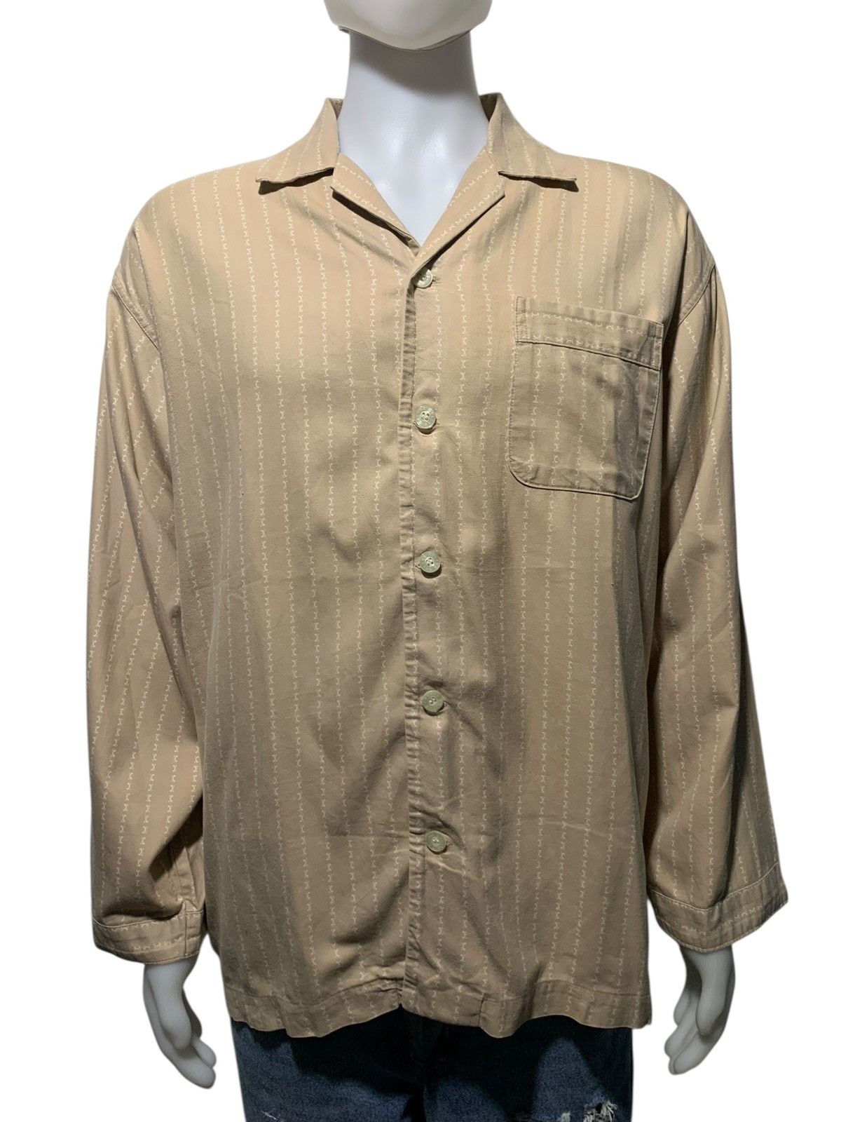 Celine Vtg Celine monogram camp collar pajamas shirt Size US L / EU 52-54 / 3 - 1 Thumbnail