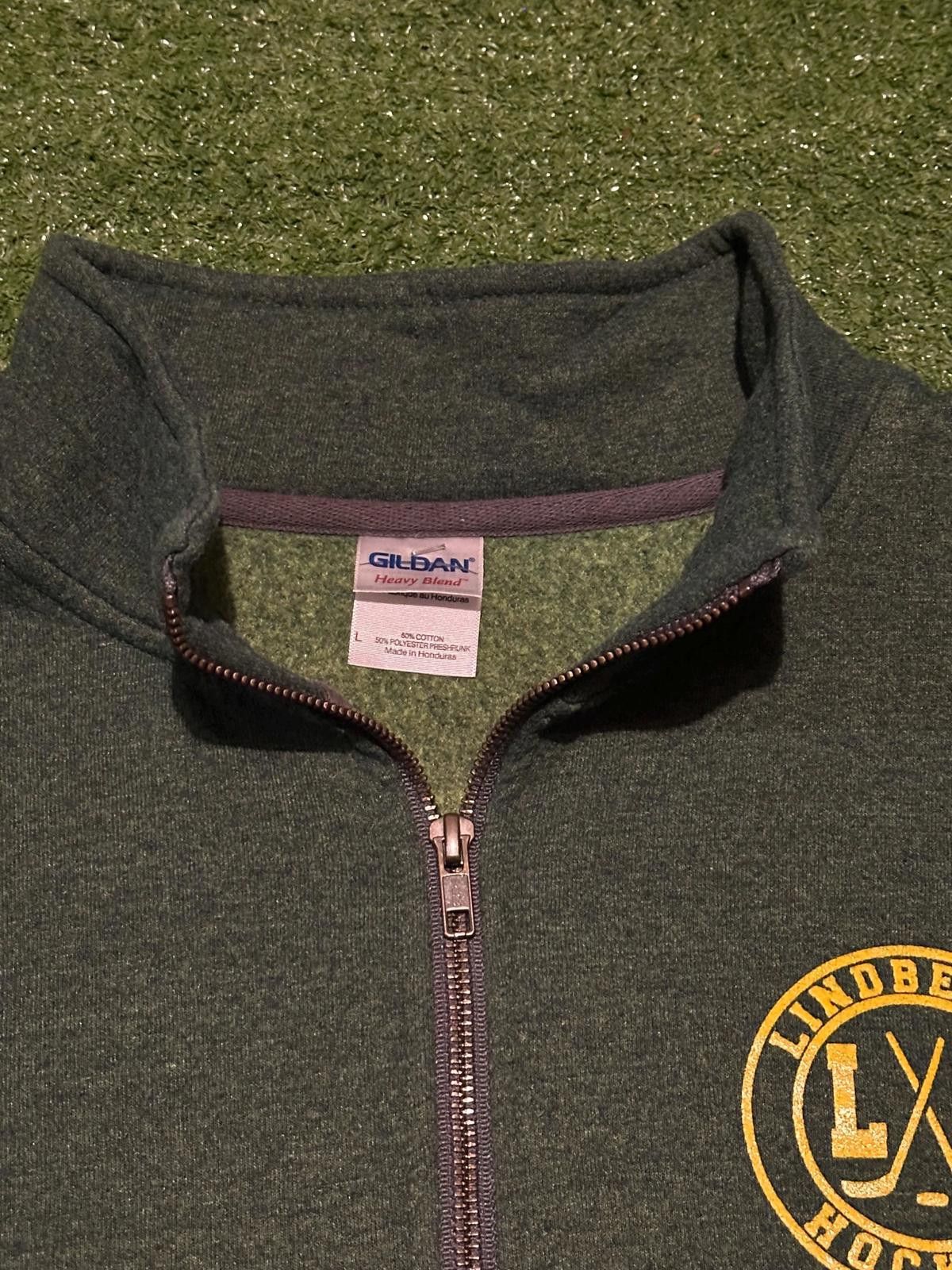 Gildan Lindbergh Hockey Men's Half-Zip Sweatshirt Size ONE SIZE - 4 Thumbnail