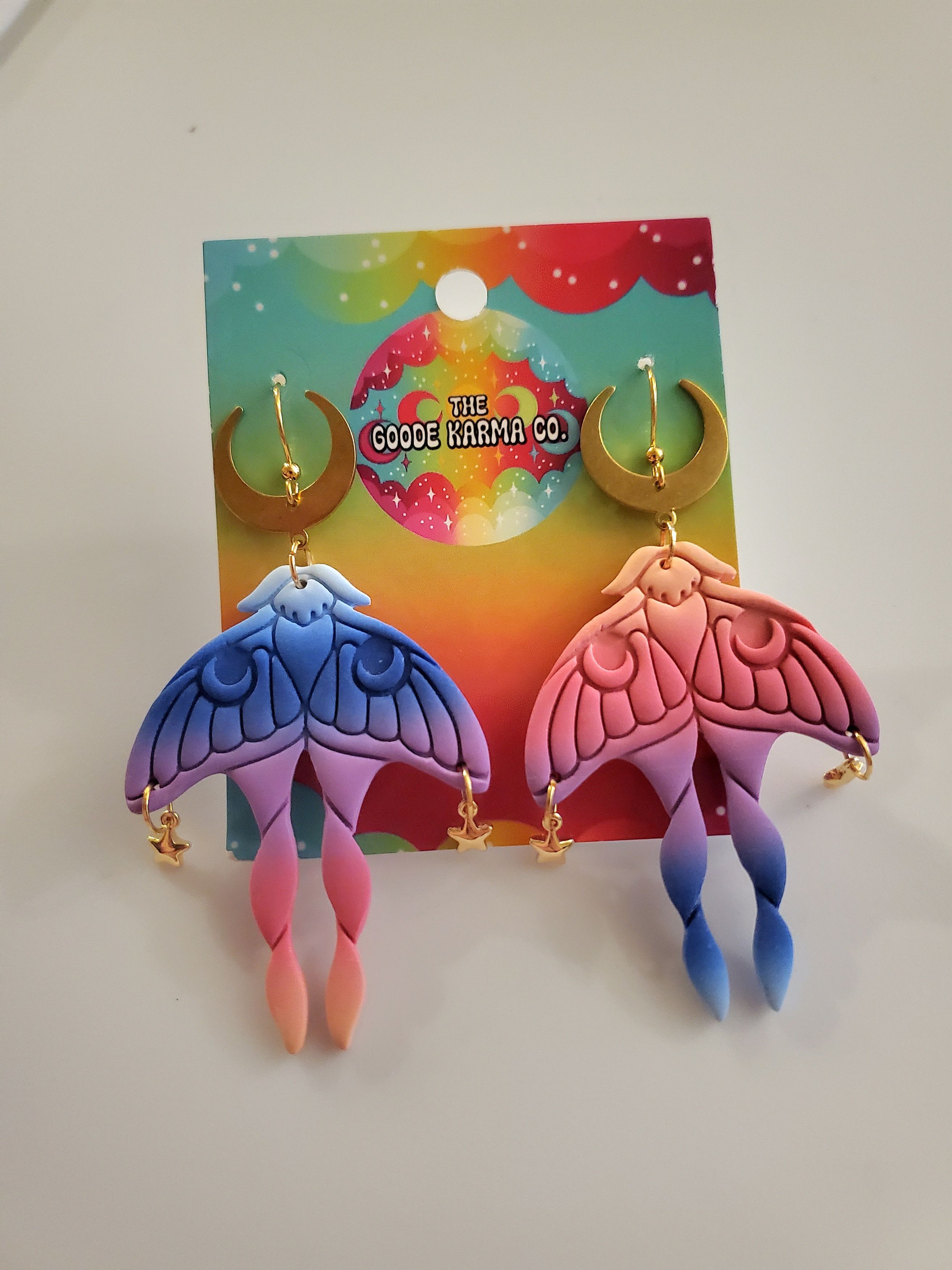 Other *Brand New* Handcrafted Luna Moth Dangle Earrings Size ONE SIZE - 1 Thumbnail
