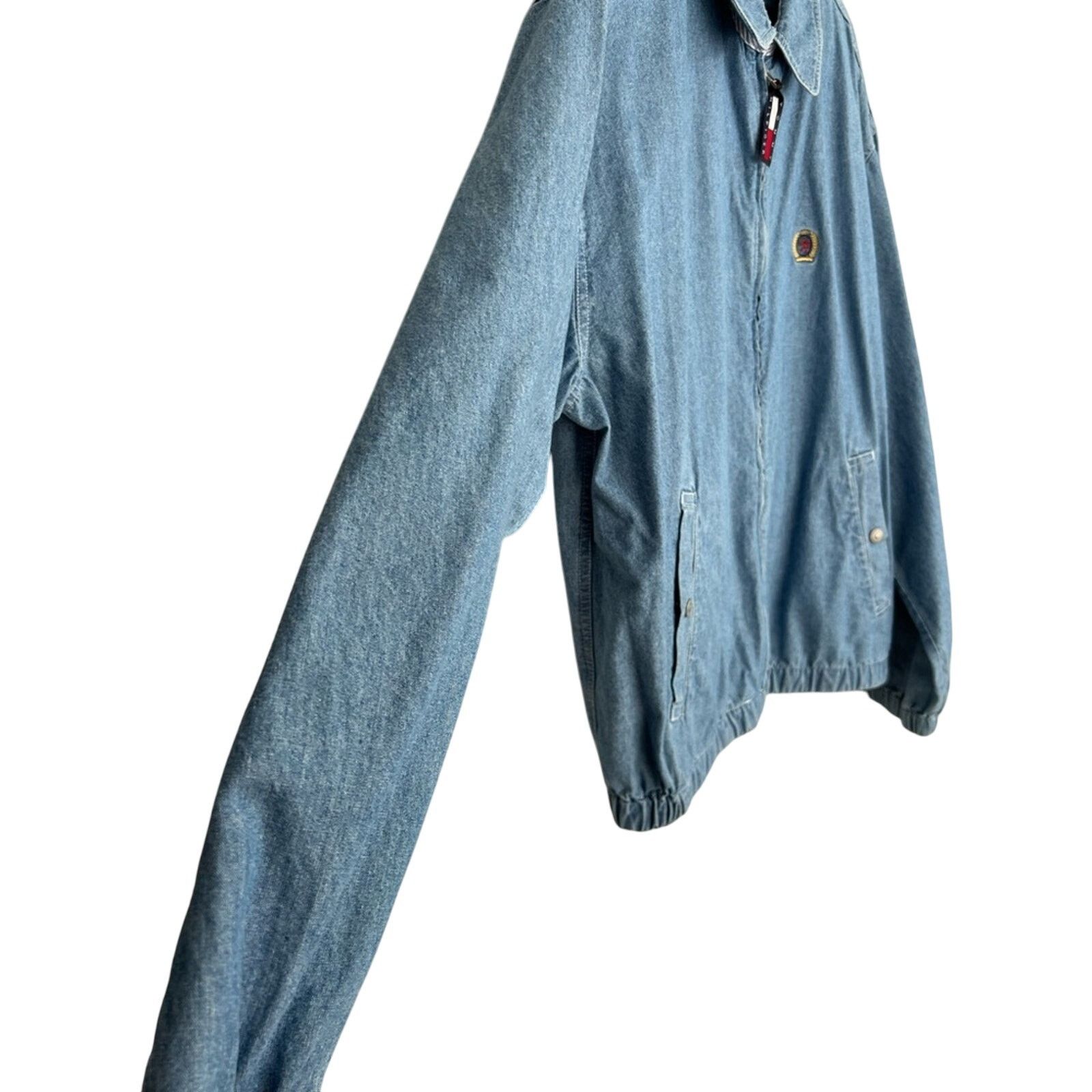 Tommy Hilfiger VTG Tommy Hilfiger Denim Full Zip Basic Vintage Style Jacket Size US L / EU 52-54 / 3 - 3 Thumbnail