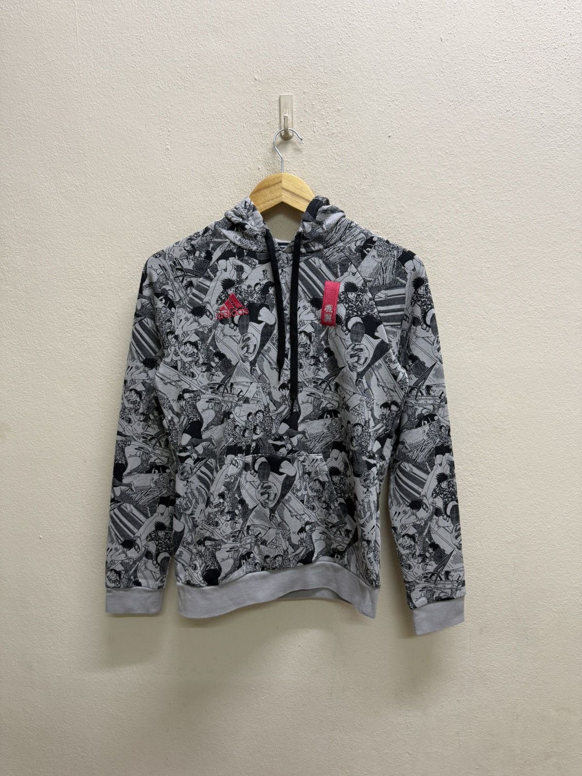 Adidas Adidas X Captain Tsubasa all-over print hoodie pink logo Size US XS / EU 42 / 0 - 21 Thumbnail