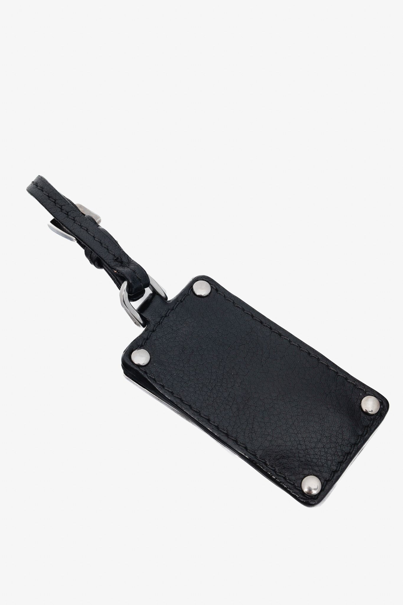 Prada Prada Black Leather SHW Ship-Motif Bag Charm Size ONE SIZE - 2 Thumbnail