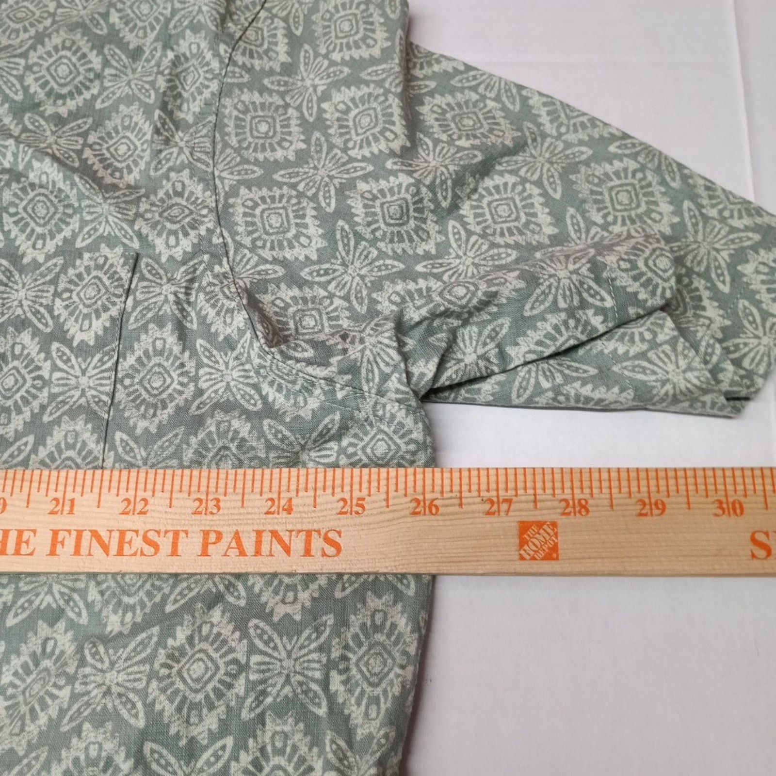 Chaps Chaps Seacoast Wash Chambray Shirt Men 2XL Green Aztec Print Size US XXL / EU 58 / 5 - 4 Thumbnail