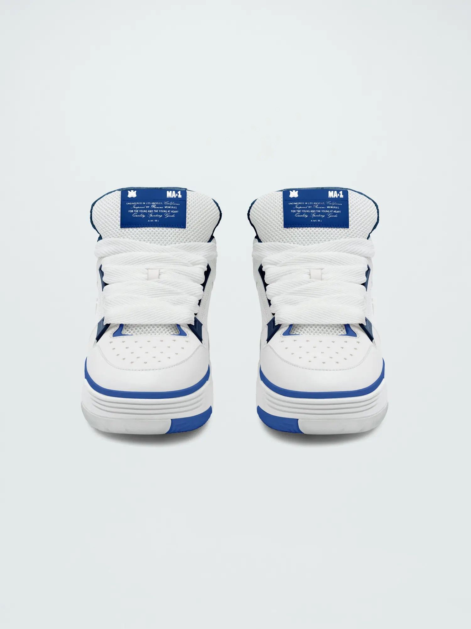 Amiri o1s1wg110425 MA-1 Low-Top Sneakers in White/Blue Size US 13 / EU 46 - 3 Thumbnail