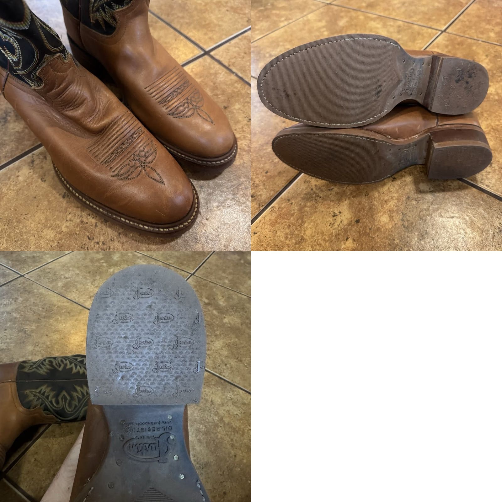 Justin Boots Justin Boots 1138 Brown Leather Western Cowboy Boot EE Mid-Calf Size 10.5 EUC Mens Shoes Size US 11 / EU 44 - 8 Thumbnail