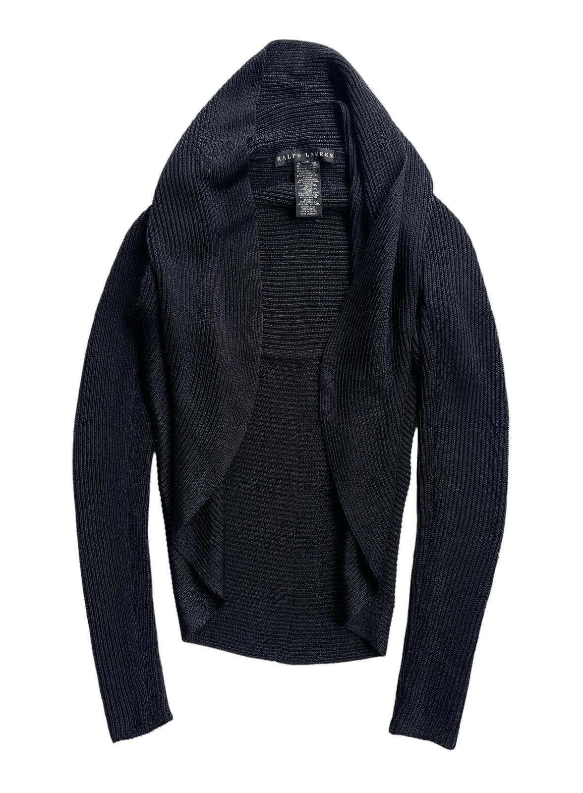Ralph Lauren RL Black Label Shrug Metallic Fibre Knit Cardigan Size XS / US 0-2 / IT 36-38 - 3 Thumbnail