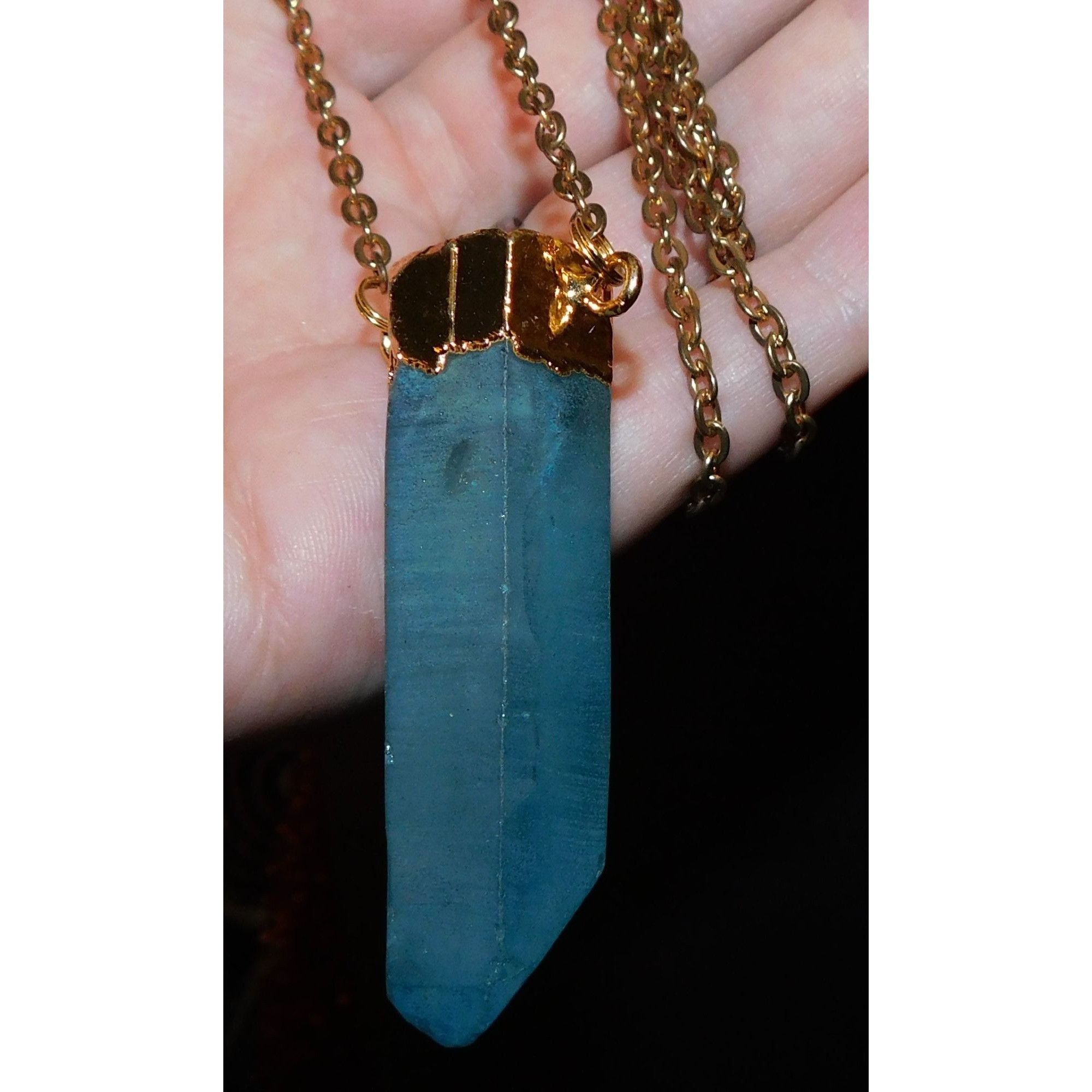 Other Beljoy Quartz Pillar Necklace With Blue Frost Finish And Gol Size ONE SIZE - 8 Thumbnail