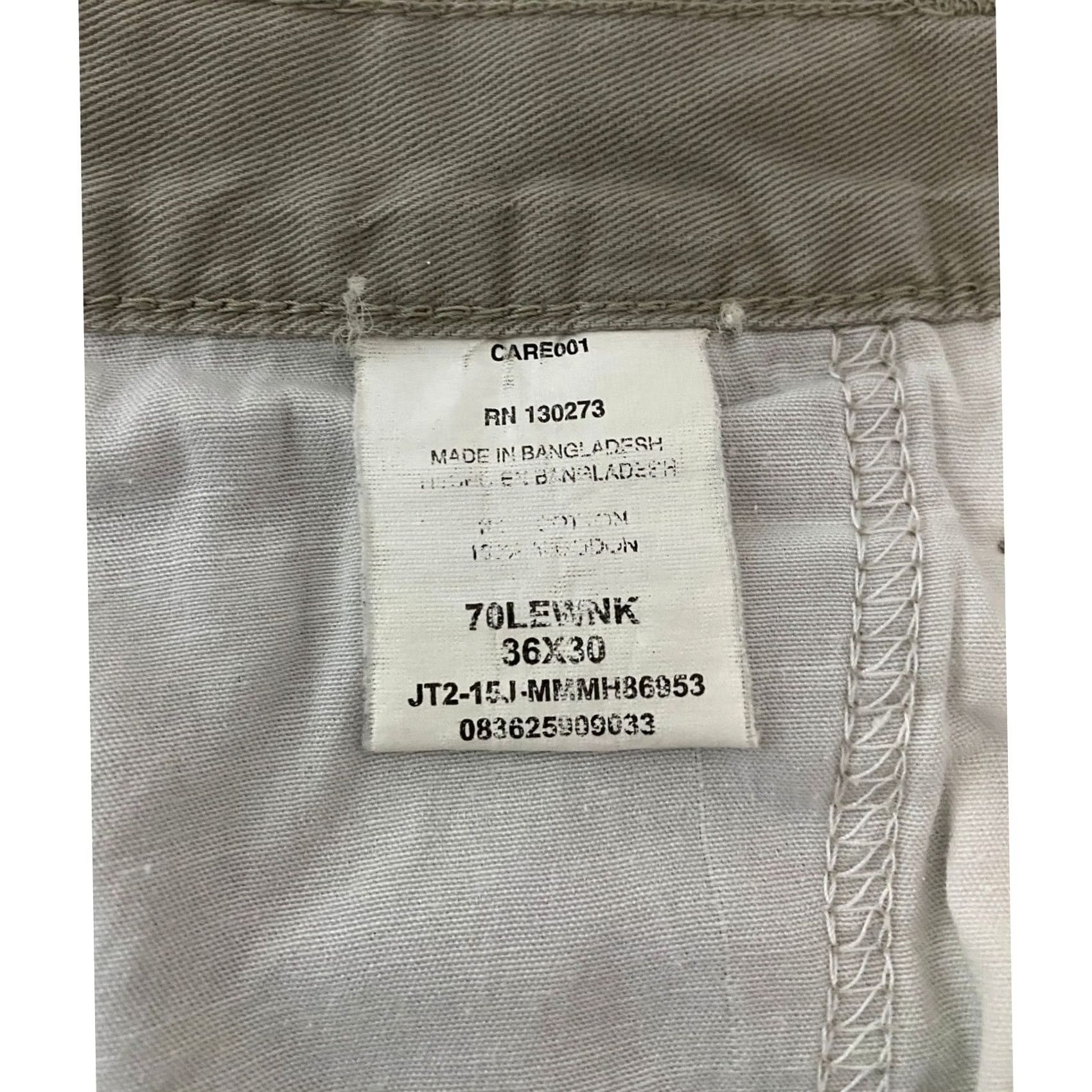 Wrangler Wrangler Cargo Pants Mens Khaki Tan 36x30 Straight Leg Relaxed Fit 6-Pocket Canvas Cotton Beige Size US 36 / EU 52 - 7 Thumbnail