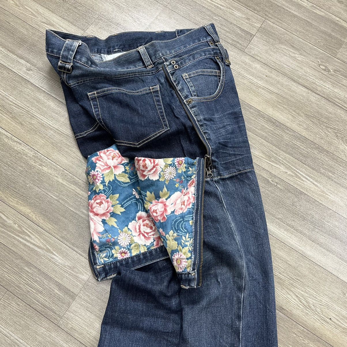 If Six Was Nine × Japanese Brand × PPFM Vintage PPFM Double Waist Hybird Flowers Jeans Size US 30 / EU 46 - 2 Thumbnail