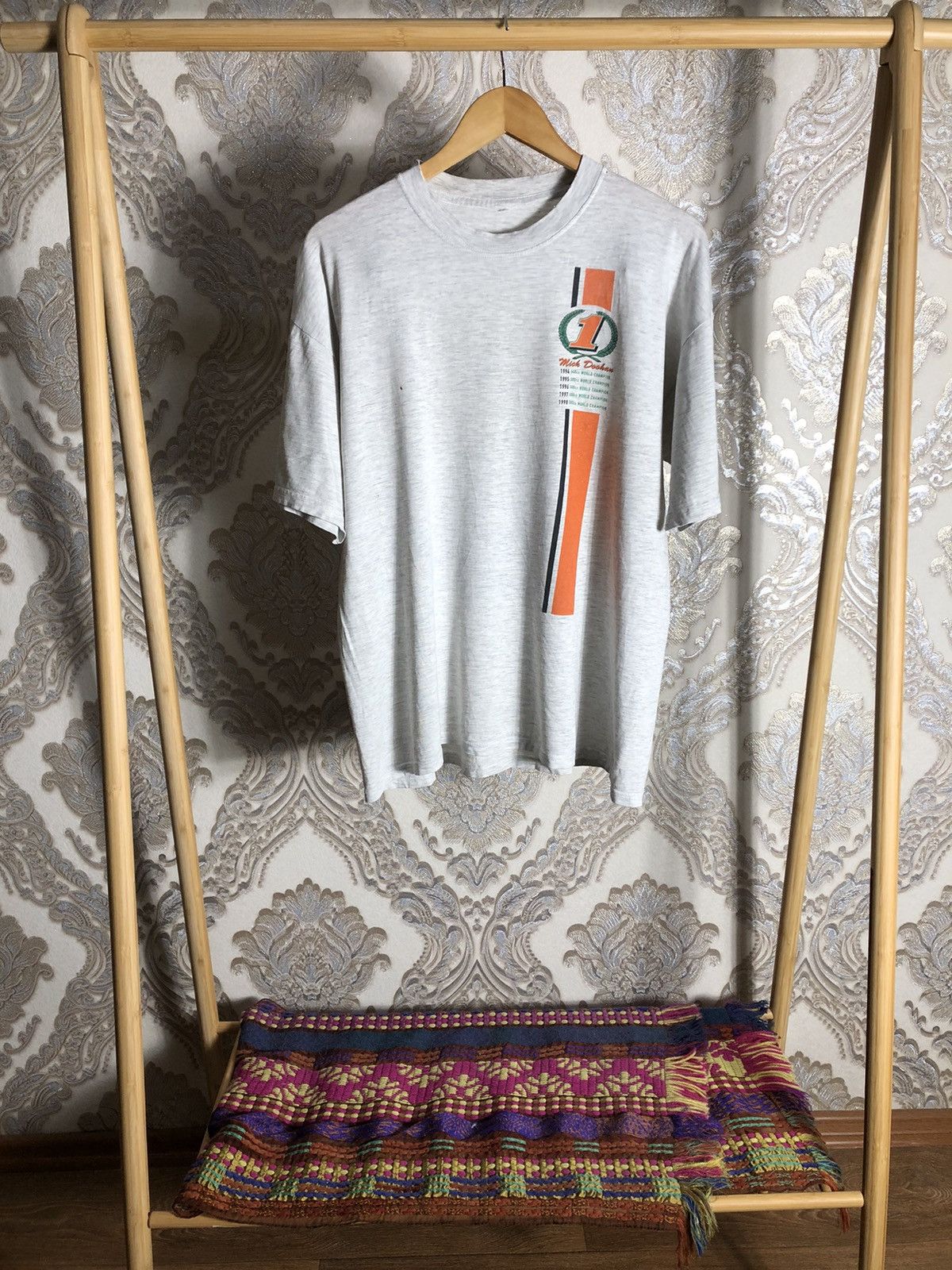 NASCAR VINTAGE MICK DOOHAN HONDA MOTORCYCLE RACING RETRO TEE 90s Size US XL / EU 56 / 4 - 2 Thumbnail