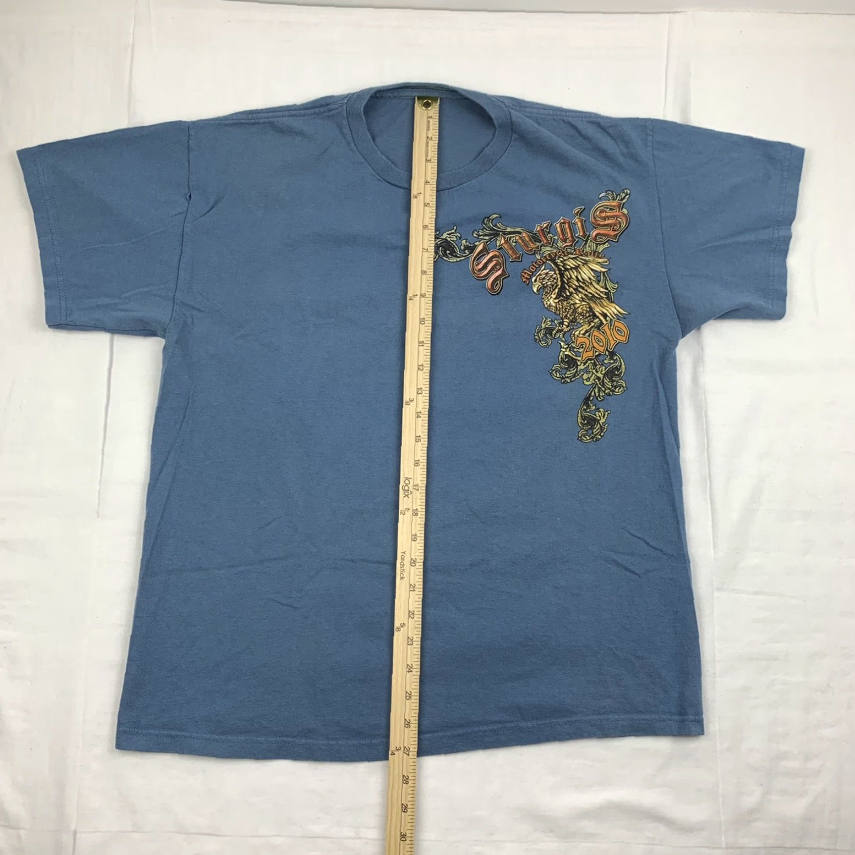 Vintage Sturgis T Shirt Adult Large Blue 2010 Motorcycle Rally 17th Anniversary Biker Size US L / EU 52-54 / 3 - 4 Thumbnail