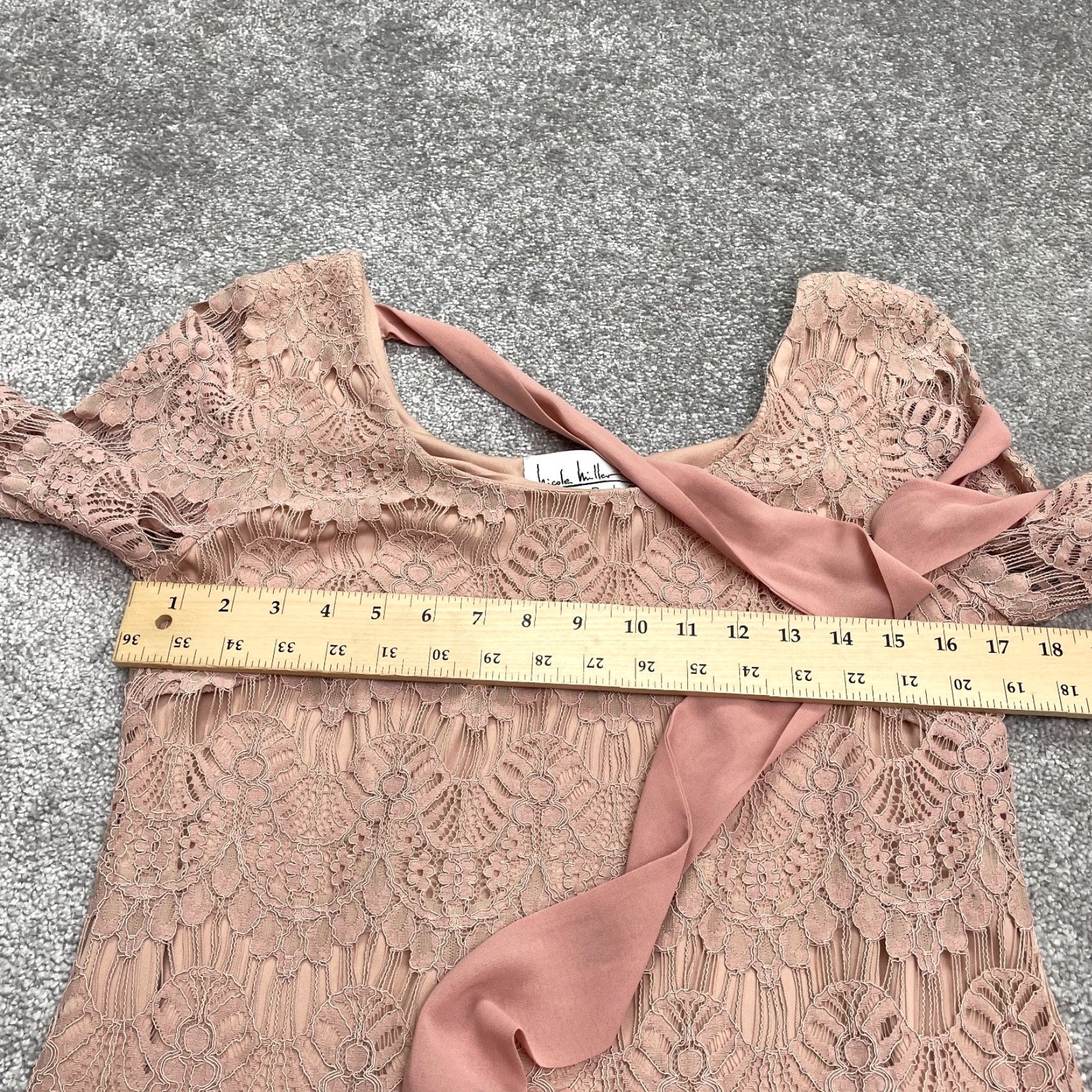 Nicole Miller VINTAGE Nicole Miller Studio Lace Shift Dress Womens 8 Pink Long Sleeve Casual Office Wedding NWT Size M / US 6-8 / IT 42-44 - 7 Thumbnail