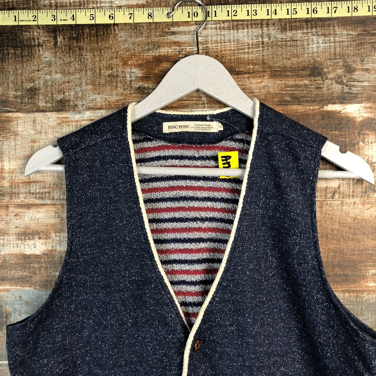Homespun Knitwear × Japanese Brand × Vintage Pinc Ponc Blue vintage Vest #A1283 Size M / US 6-8 / IT 42-44 - 4 Thumbnail