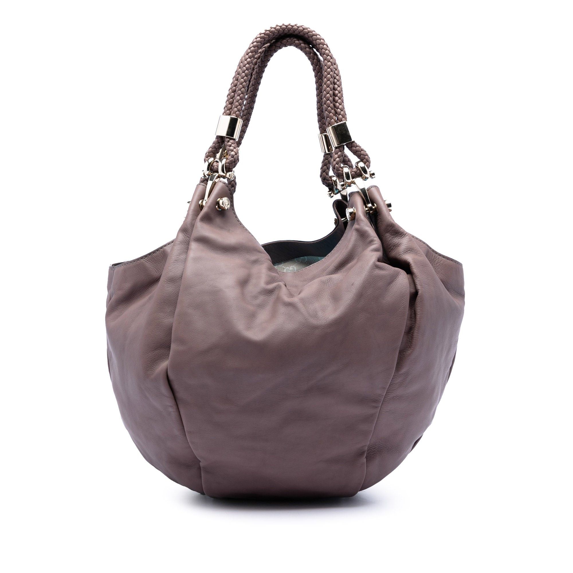 Gucci Leather Braided Handle Hobo Size ONE SIZE - 1 Thumbnail