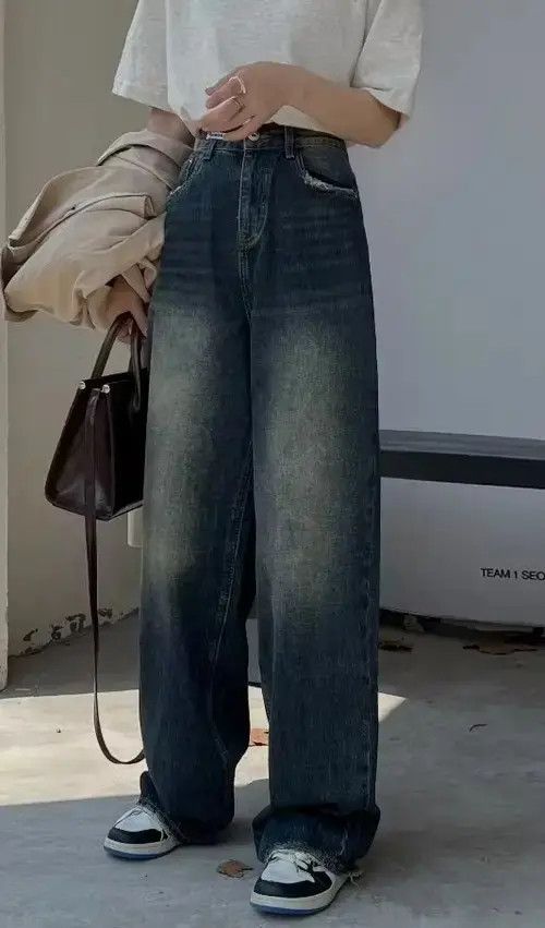 Other Vintage Blue High Waist Women Jeans Gradient Size 29" - 2 Thumbnail