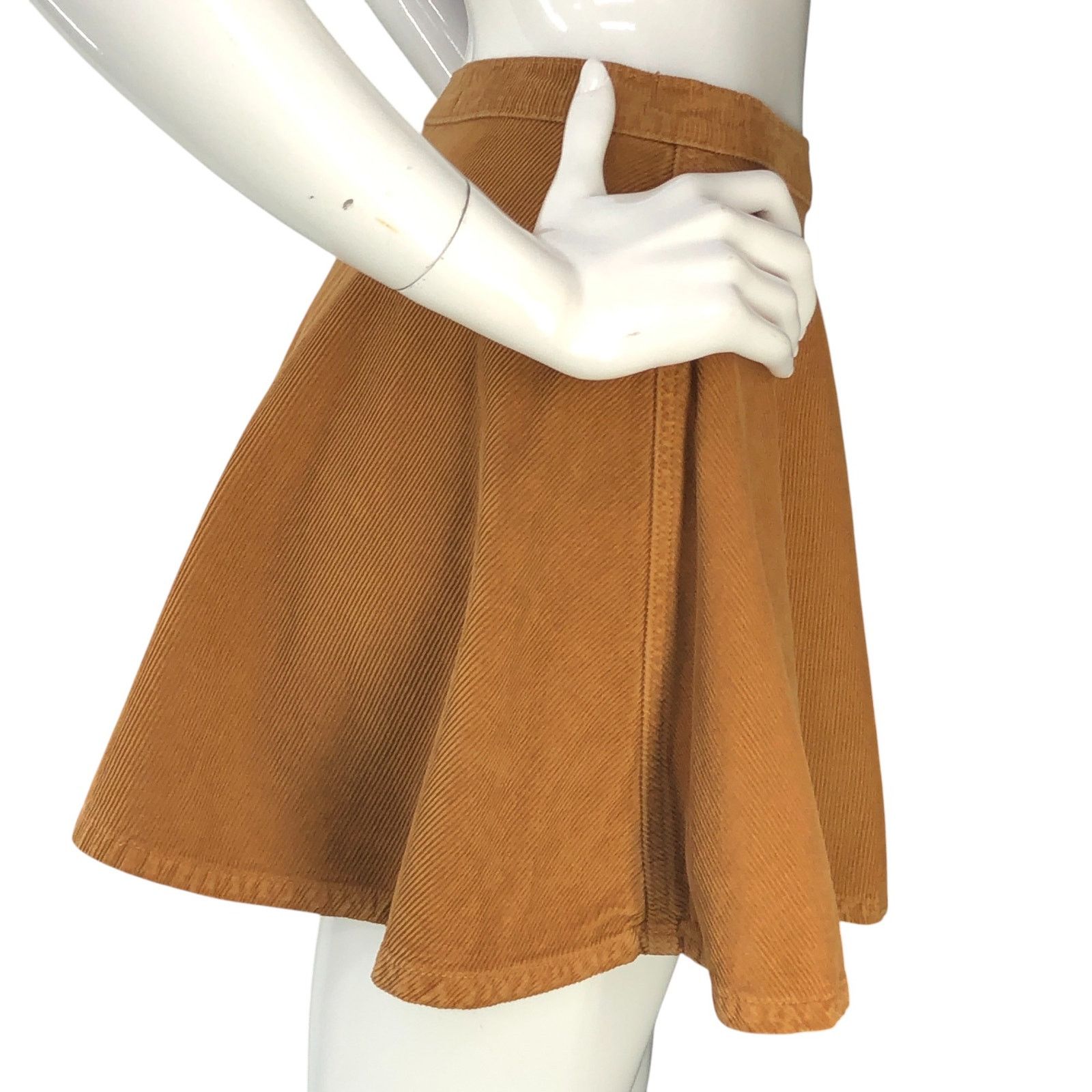 American Apparel American Apparel Size S Skirt Corduroy Skater Circle Brown Size 26" / US 2 / IT 38 - 8 Thumbnail