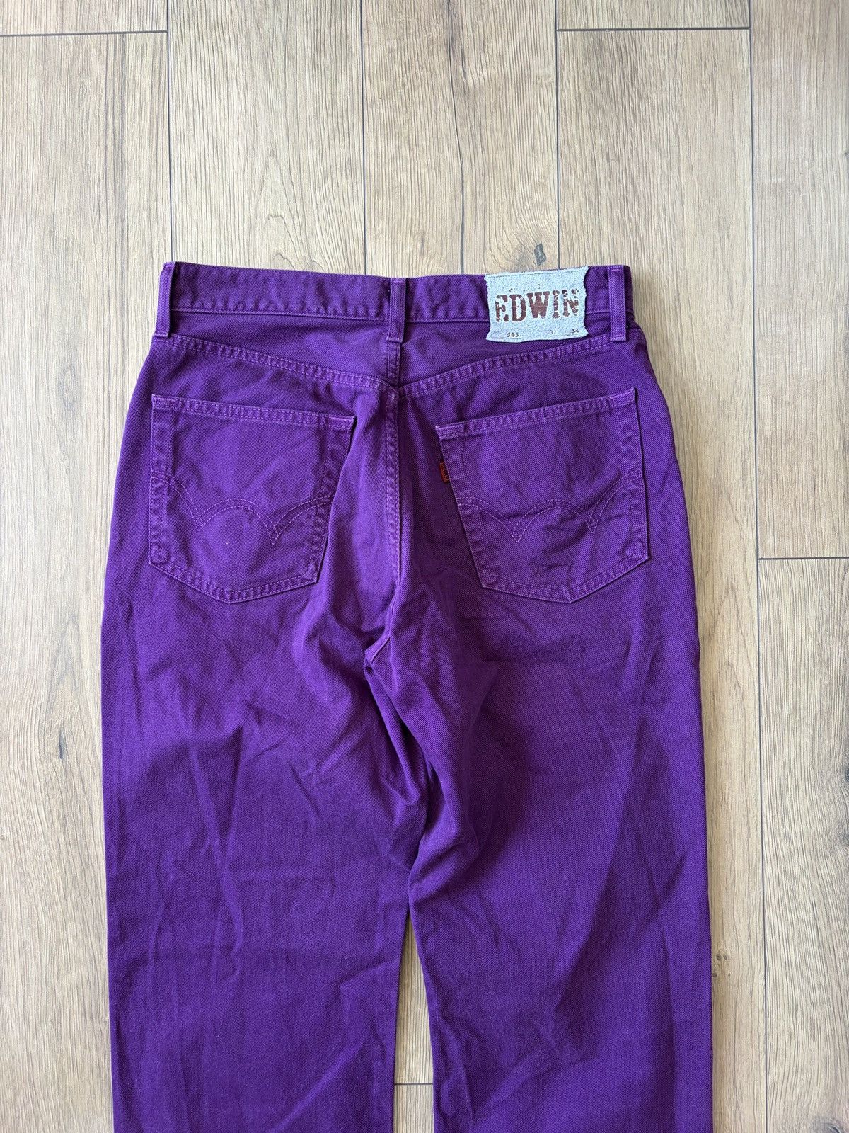 Edwin EDWIN 503 Regular Violet Purple Denim Jeans Size US 31 - 10 Thumbnail