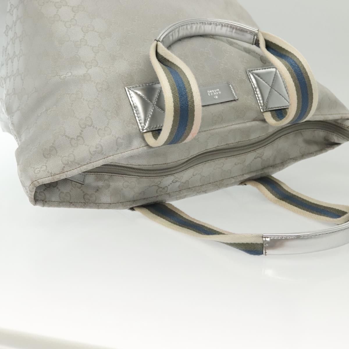 Gucci GUCCI GG Canvas Tote Bag Silver Size ONE SIZE - 6 Thumbnail