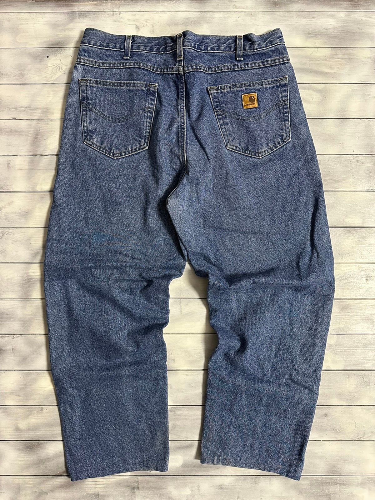 Pre-owned Carhartt X Vintage Jeans Carhartt Leather Putsch In Blue