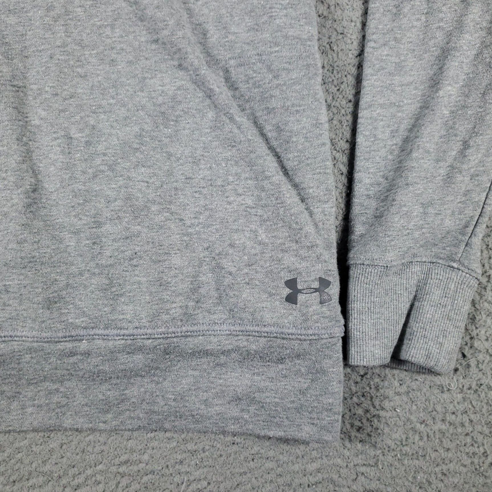 Under Armour Under Armour Hoodie Womens M Gray Pullover Sweatshirt Mock Neck Logo Pockets All Seasons Hooded Regular Fit Size M / US 6-8 / IT 42-44 - 4 Thumbnail