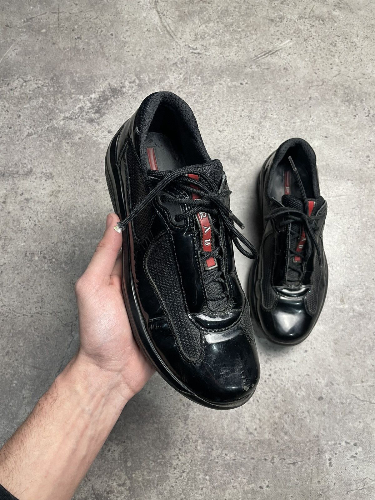 Prada Vintage Prada Americas Cup Rare Black sneakers shoes EU37 Size US 7 / IT 37 - 2 Thumbnail