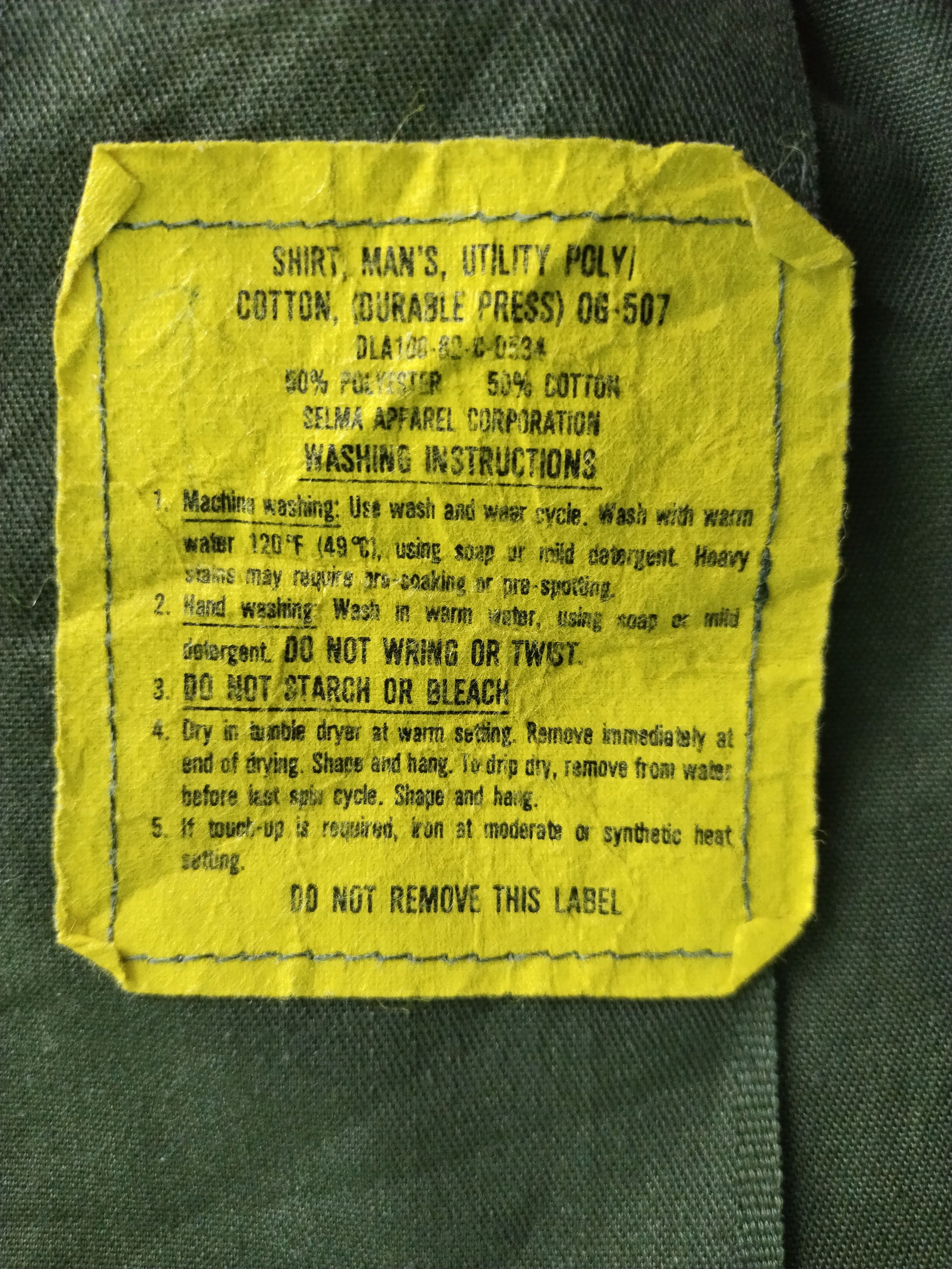 Buzz Rickson's 50's OG 507 Vintage Seabees US Army Green Shirt Tee Size US M / EU 48-50 / 2 - 11 Thumbnail