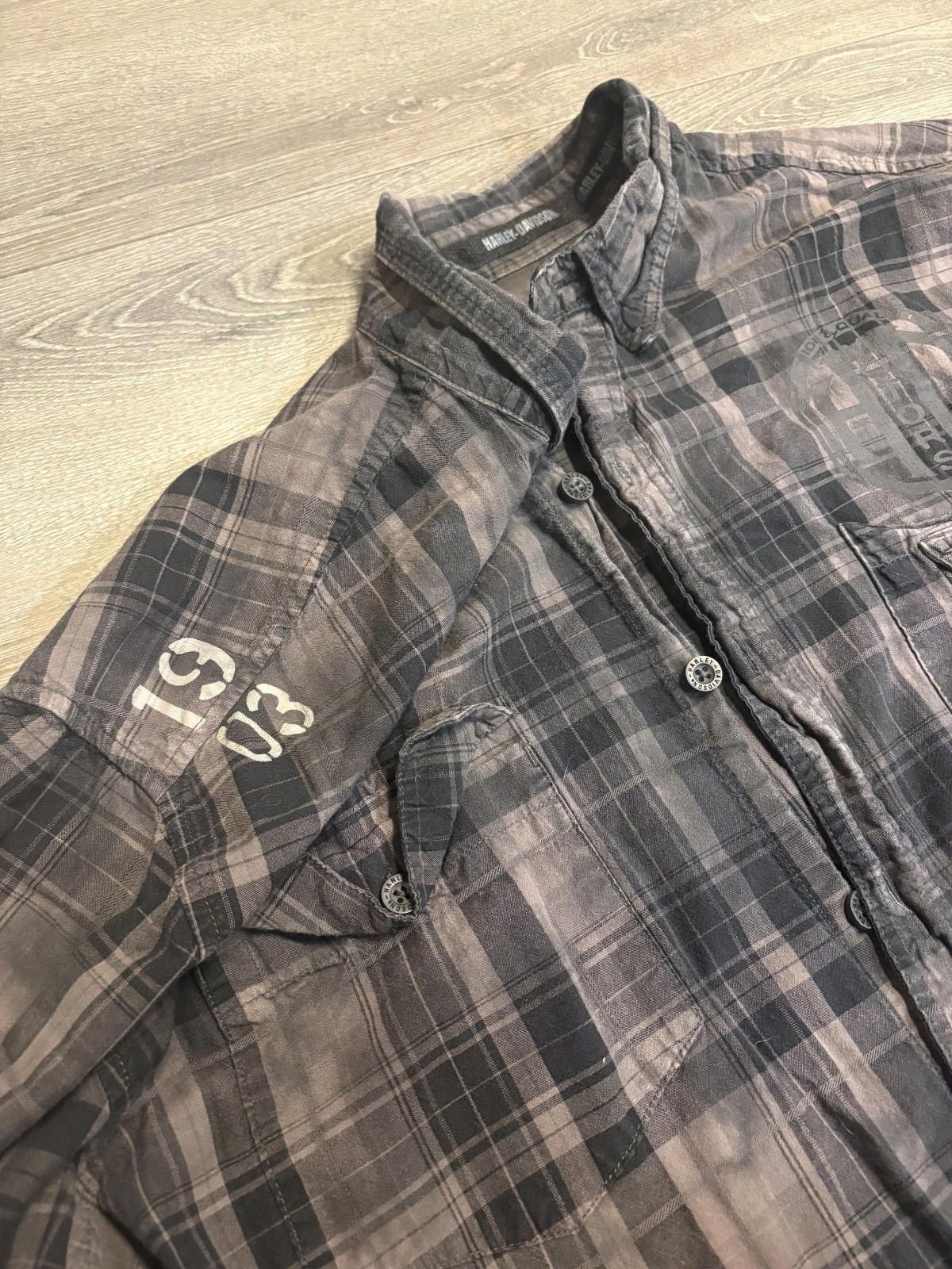Harley Davidson Vintage Short Sleeve Button Shirt Harley Davidson Plaid 2XL Size US XXL / EU 58 / 5 - 5 Thumbnail