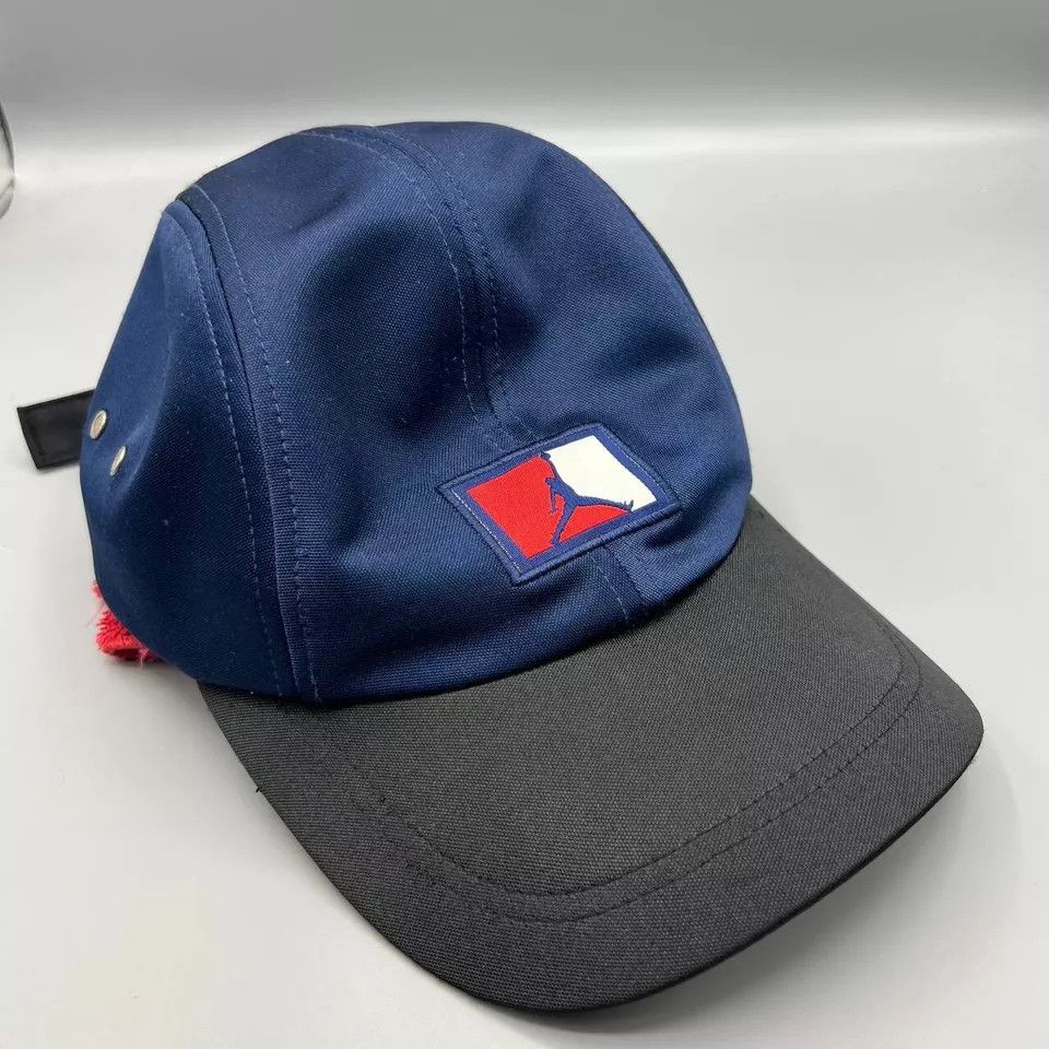Jordan Brand Air Jordan 5 Panel Hat Men Blue Black Jumpman Strap Back Cap Size ONE SIZE - 3 Thumbnail