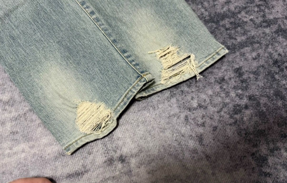 Saint Laurent Paris SLP 14SS Distressed"Cat Paw"Heavy Destroyed Blue Denim Jeans Size US 32 / EU 48 - 5 Thumbnail