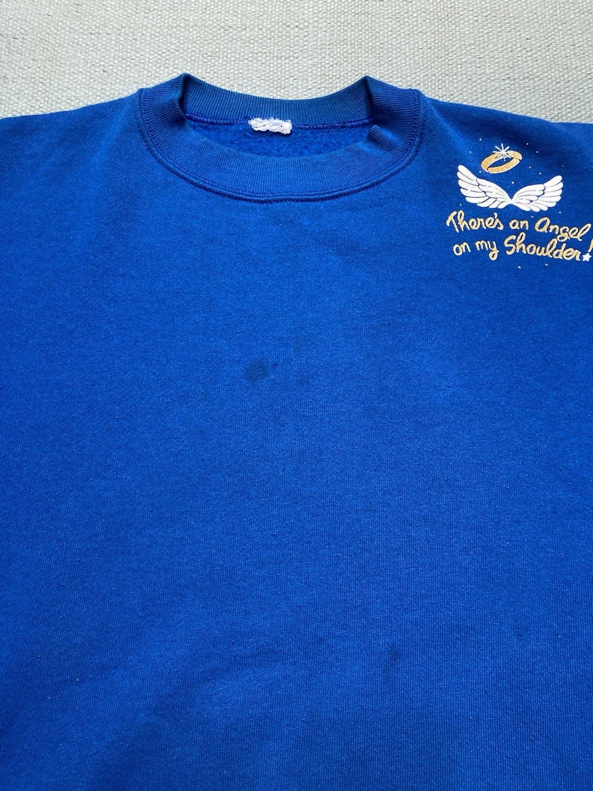 Vintage 90s crewneck sweatshirt there’s angel on my shoulder cute XL Size US XL / EU 56 / 4 - 3 Thumbnail