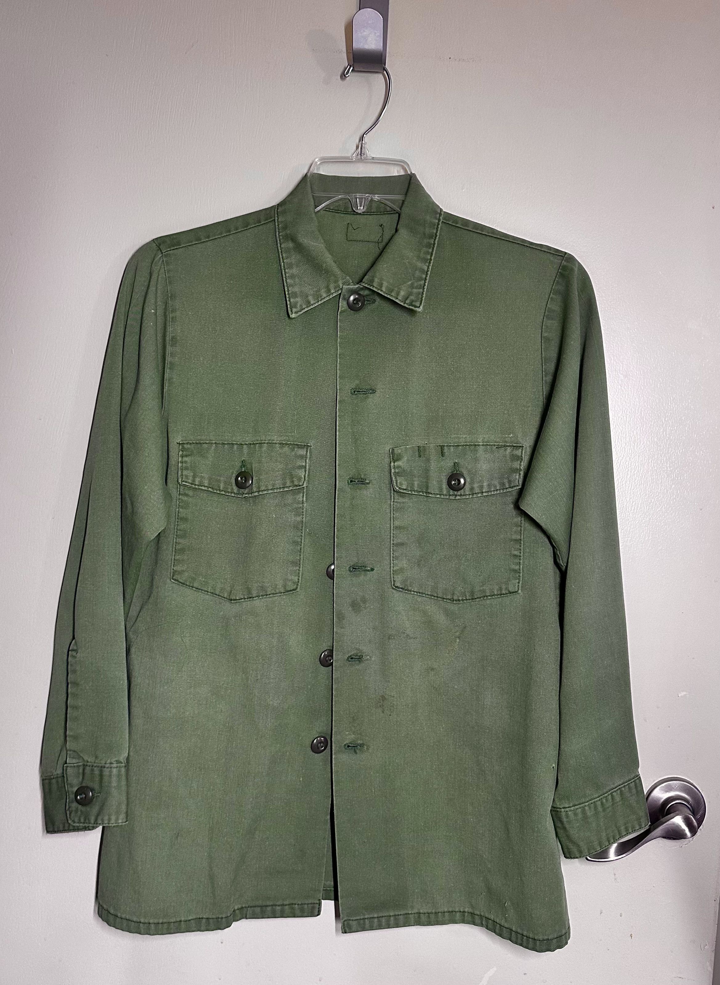 Other Vietnam Era US Army OG-107 Type III Fatigue Utility Shirt Size US L / EU 52-54 / 3 - 2 Thumbnail