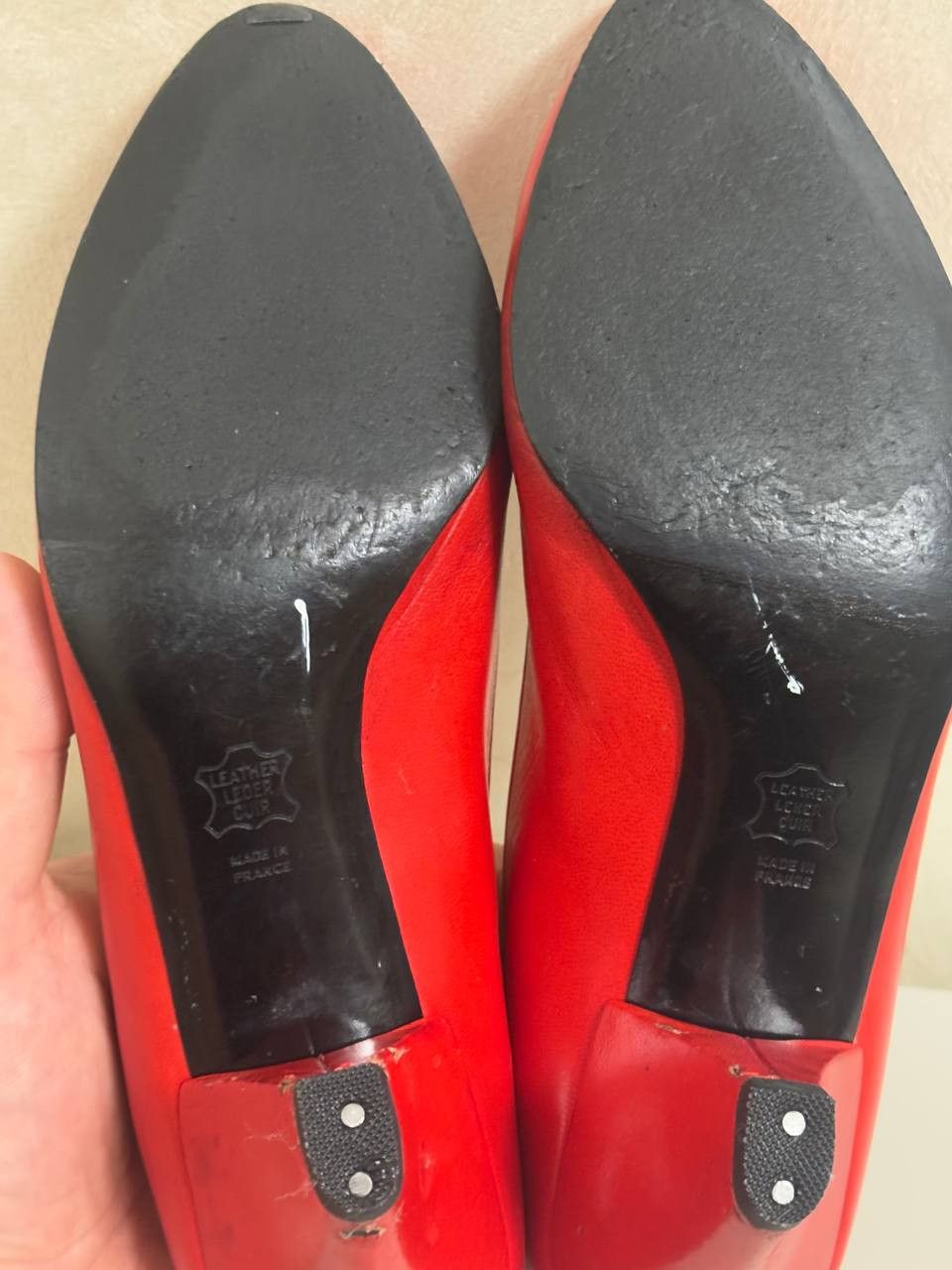 Christian Dior Monsieur Christian Dior Vintage Red Leather Pumps – Made in France Size US 7 / IT 37 - 6 Thumbnail