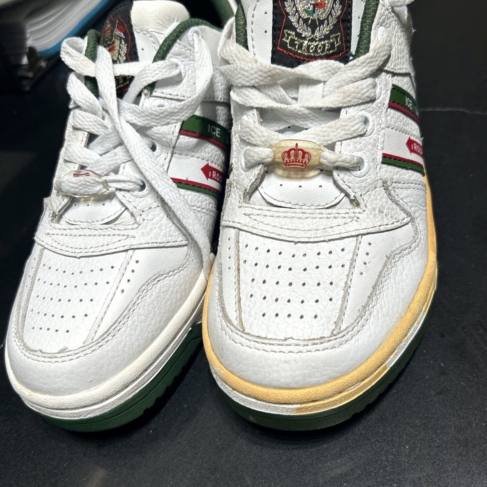 Vintage VINTAGE Troop Hip Hop Sneaker Men Size 4.5 White Green Y2K Troop Ice Lamb Sneakers Size US 5 / EU 37 - 3 Thumbnail
